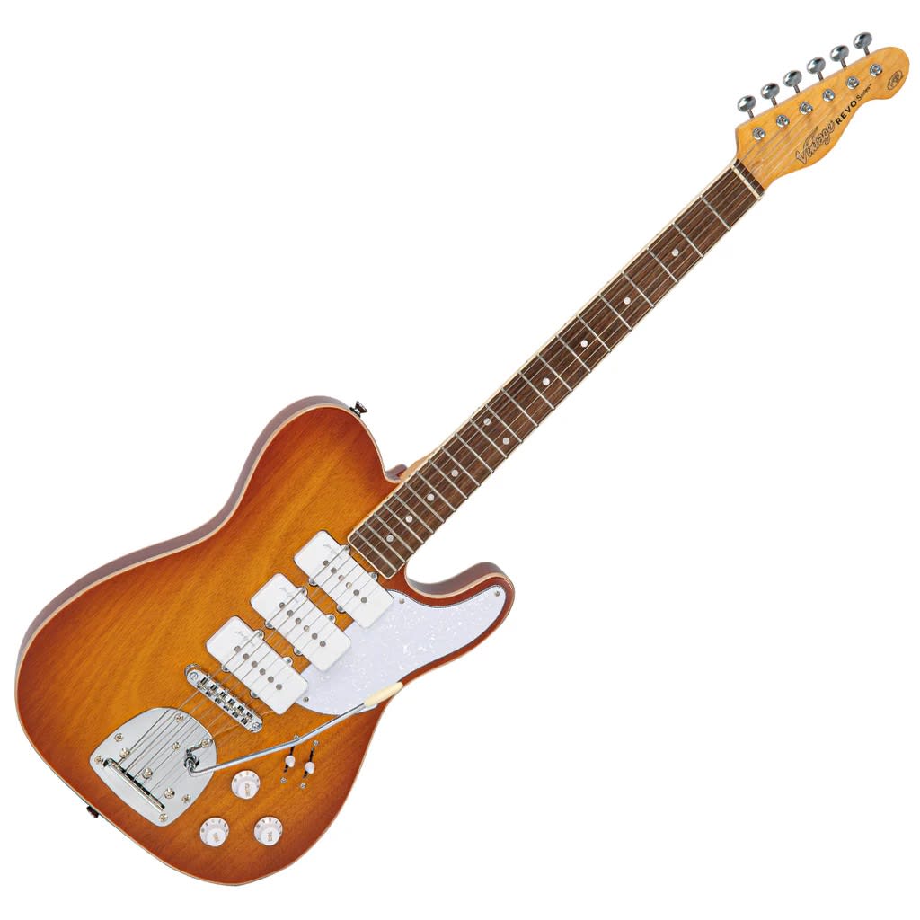 Guiarra Electrica REVO SERIES TRIO GUITAR HONEYBURST9