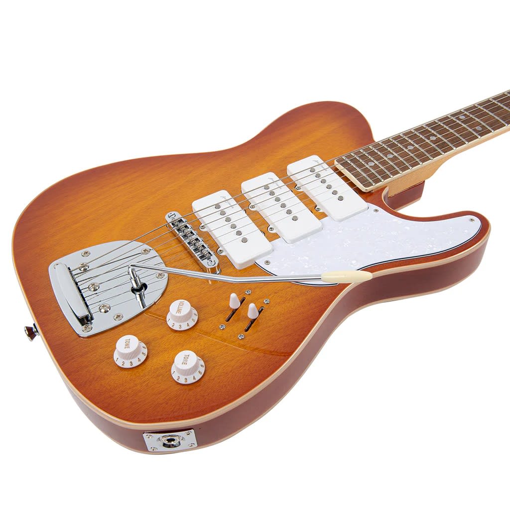 Guiarra Electrica REVO SERIES TRIO GUITAR HONEYBURST2