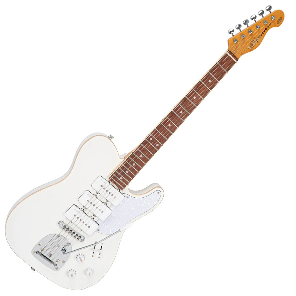 Guitarra Electrica REVO SERIES TRIO GUITAR ARCTIC WHITE VINTAGE7