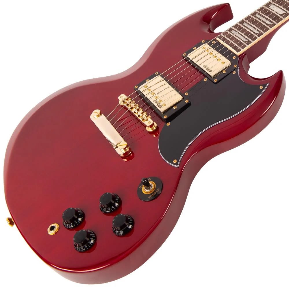 Guitarra Electrica SG GOLD H/WARE CHERRY VINTAGE7