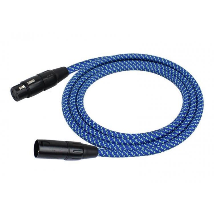 CABLE XLR A XLR TELA AZUL 6 MTS KIRLIN2