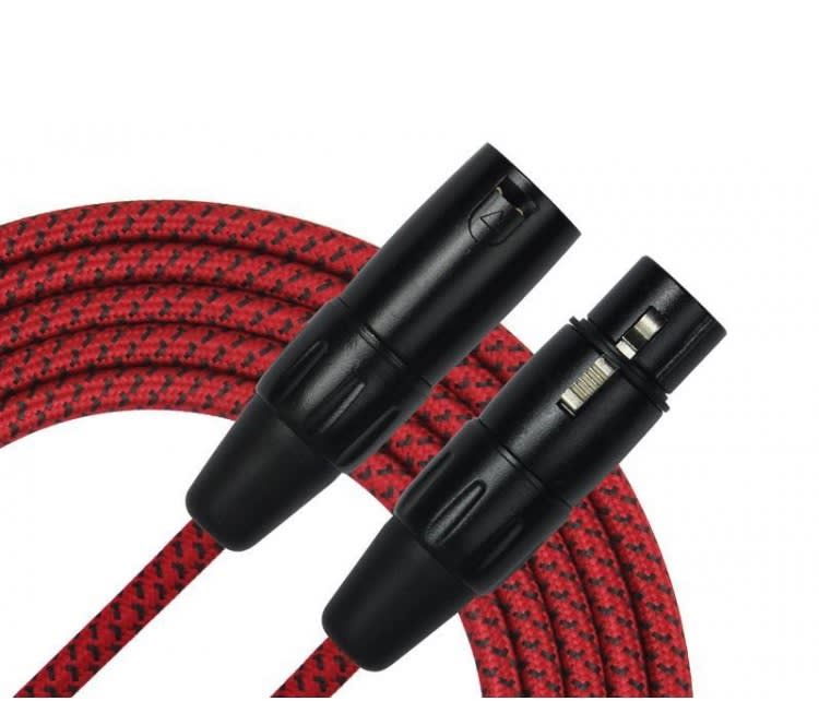 CABLE XLR A XLR TELA ROJA 3 MTS KIRLIN1