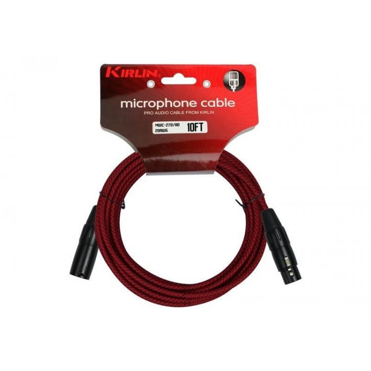 CABLE XLR A XLR TELA ROJA 3 MTS KIRLIN3
