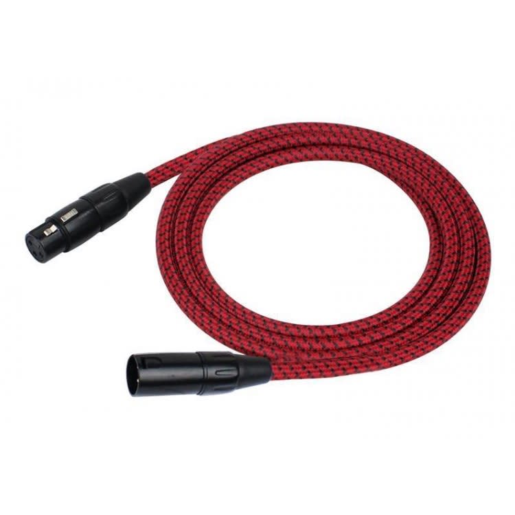 CABLE XLR A XLR TELA ROJA 3 MTS KIRLIN4