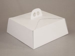 CAJA TORTA CHICA BLANCA 25cm X 10,5cm
