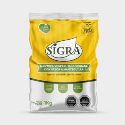 MANTECA VEGETAL 29% SABOR MANTEQUILLA 1 KG