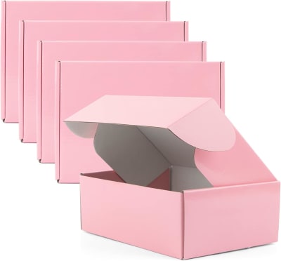 CAJA CARTON MULTIUSO AUTO. ROSA  SMALL  20x14x6cm1