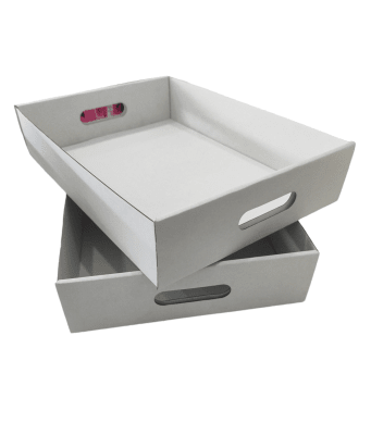 BANDEJA AUTOARMABLE BLANCA