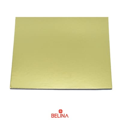 Base cuadrada fina oro