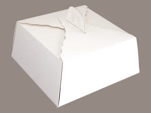 CAJA TORTA CHICA ALTA BLANCA 29cm X 14,5CM