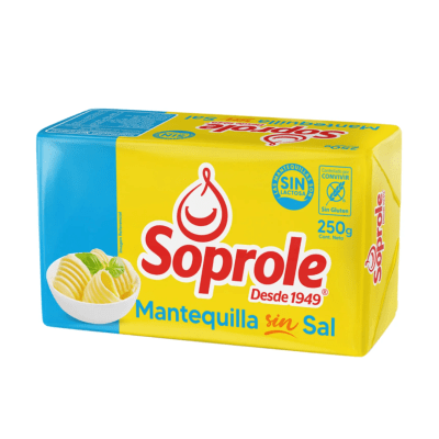 MANTEQUILLA PAN S/SAL SOPROLE 250 G