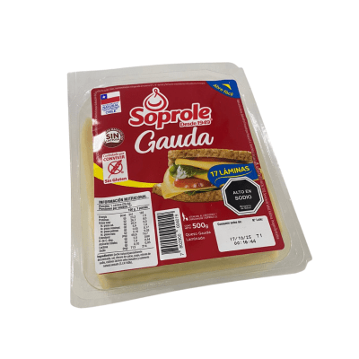 QUESO GOUDA LAMINADO SOPROLE 500 G