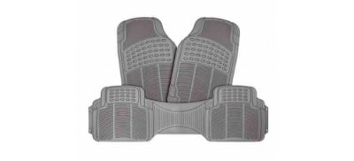 TAPETE PVC NEGRO Y GRIS MEN 3 PZAS