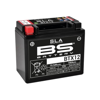 BATERIA DE MOTO BS SLA BTX12 12V 10.5AH 180CCA