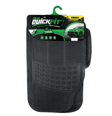 TAPETE QUICK FIT SIMONIZ PVC NEGRO 3PZS