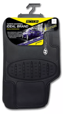 TAPETE PVC UNIVERSAL GRIS 3PZS1