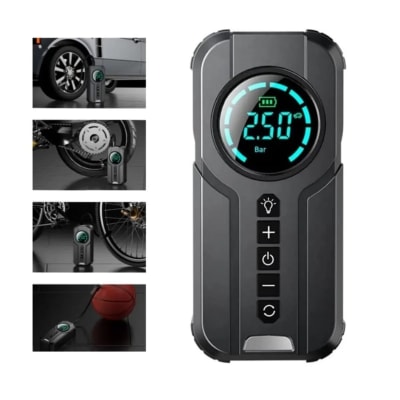 ARRANCADOR INFLADOR LINTERNA Y POWERBANK PORTÁTIL