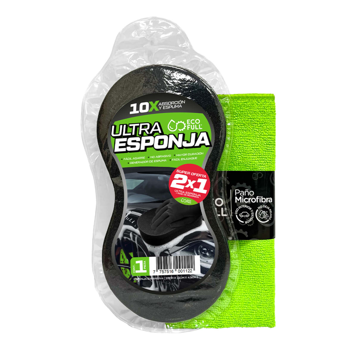KIT DE LIMPIEZA ESPONJA Y PAÑO 0