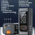 Arrancador Auto 12v Con Inflador, Linterna Led Recargable y Power Bank de 10000mah5