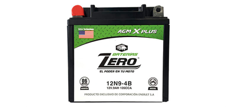 BATERIA MOTO AGM XPLUS 12N9-4B (12V.9AH 105CCA) 0