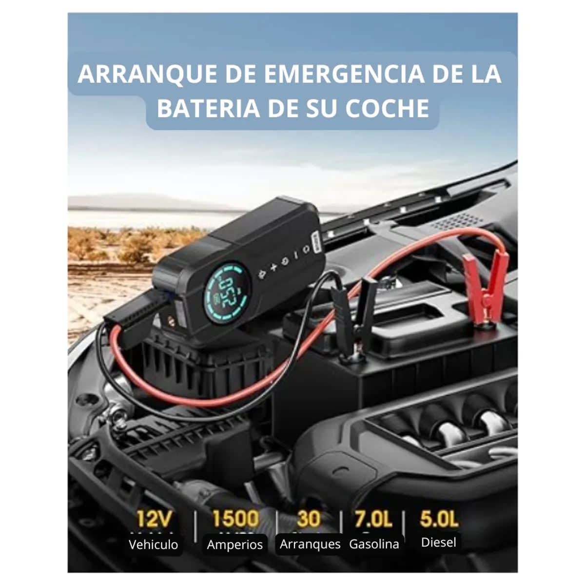 ARRANCADOR INFLADOR LINTERNA Y POWERBANK PORTÁTIL5