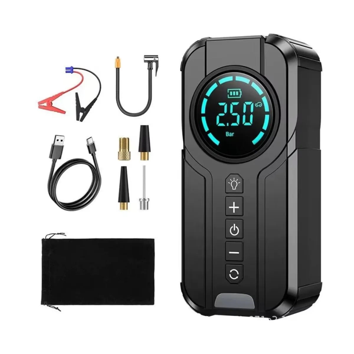 ARRANCADOR INFLADOR LINTERNA Y POWERBANK PORTÁTIL4