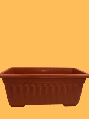 Jardinera Estriada Rectangular. Terracota 34x19x14 CM