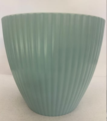 Maceteros Rayado Color Celeste de Resina