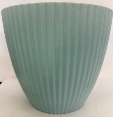 Maceteros Rayado Resina Grande Celeste