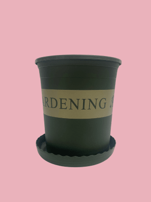 Maceteros Gardening con Plato Verde: 16x17 CM