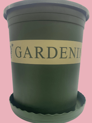 Maceteros Gardening con Plato Verde: 28x31 CM