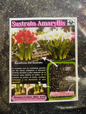 Sustrato Especial para Amaryllis Bolsa 9 Litros