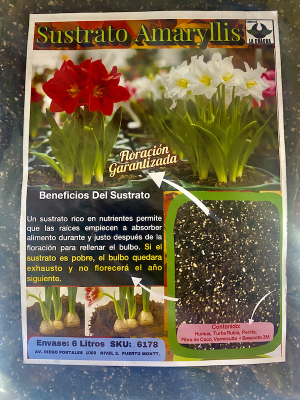 Sustrato Especial para Amaryllis Bolsa 6 Litros