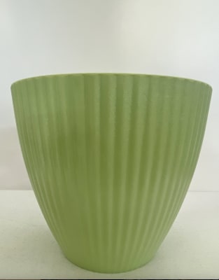 Maceteros Rayado Verde, Color: Resina