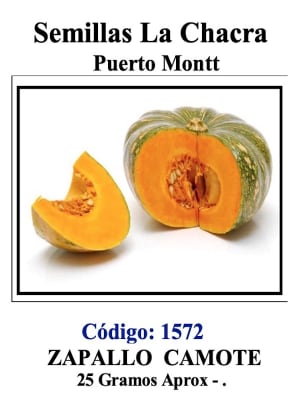 Zapallo Camote de Guarda 25 Gramos.