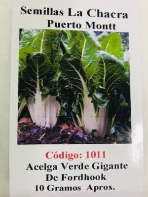 Acelga Gigante de Fordhook. 10 Gramos