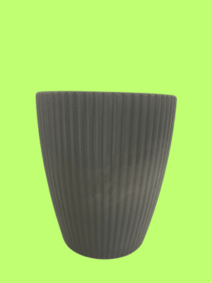 Maceteros Rayado Resina Color: Gris