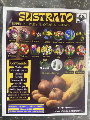 Sustrato Especial Bulbos & Plantas.  Envase1 Litro.
