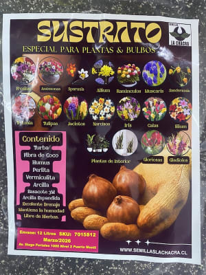 Sustrato Especial Bulbos & Plantas.  Envase  12 Litros.