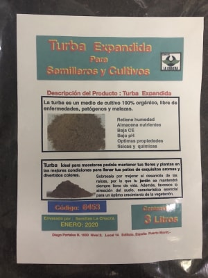 Turba Expandida 3 Litros