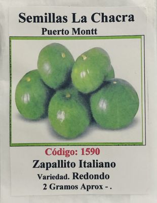 Zapallito Italiano Redondo 2 Gramos.