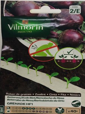 Cinta de Semillas Biodegradables Betarraga de Mesa