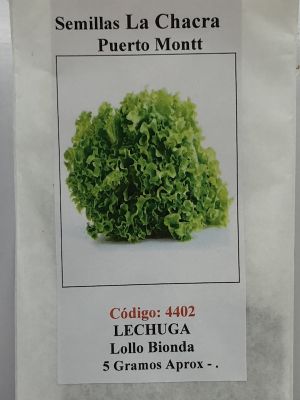 Lechuga Lollo Bionda 5 Gramos