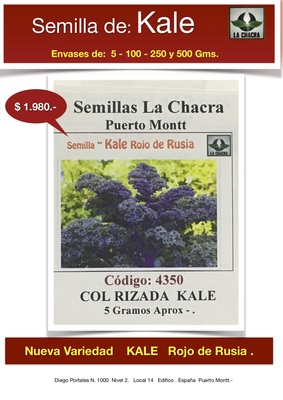 Kale Rojo de Rusia 5 Gramos