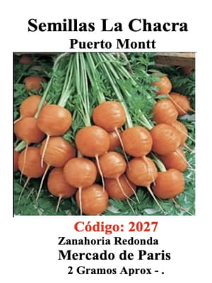 Zanahoria Redonda. Mercado de Paris.  2 Gramos.-