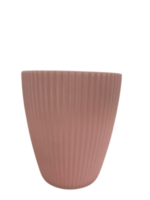 Maceteros Rayado Resina.Color: Rosado
