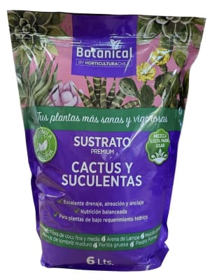 Sustrato para Cactus y Suculentas.  Bolsa 6 Litros