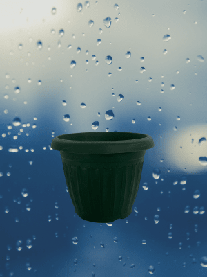 Maceteros  Estriado Color . Verde Redondo 16x12CM