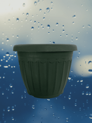 Maceteros  Color: Verde Redondo 20x15 CM