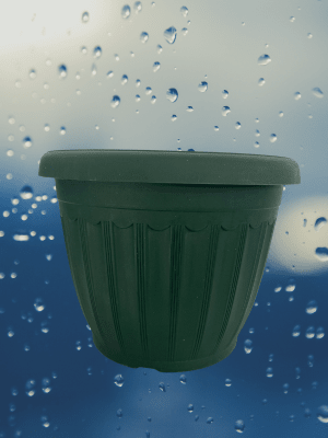 Maceteros  Color: Verde Redondo 23x17 CM